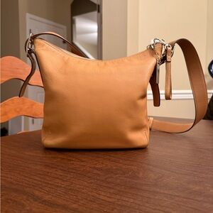 Coach Tan Leather Shoulder Bag with Adjustable Strap #9826